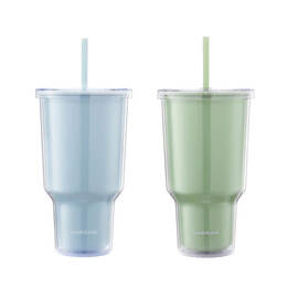 Ly Nhựa 2 Lớp Locknlock 1L - 2 Màu (Xanh Da Trời, Xanh Mint) - HAP527